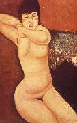 Amedeo Modigliani Reclining nude with Clasped Hand